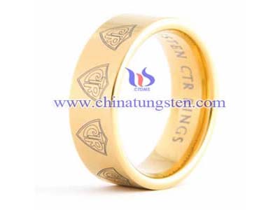 Gold Plated Tungsten Ring Picture Gold Plated Tungsten Ring Picture