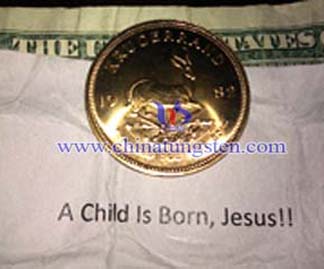 Tungsten Gold Plated Bar Picture